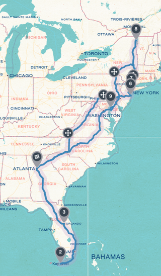Illustration for article titled Up and Down the East Coast I went.